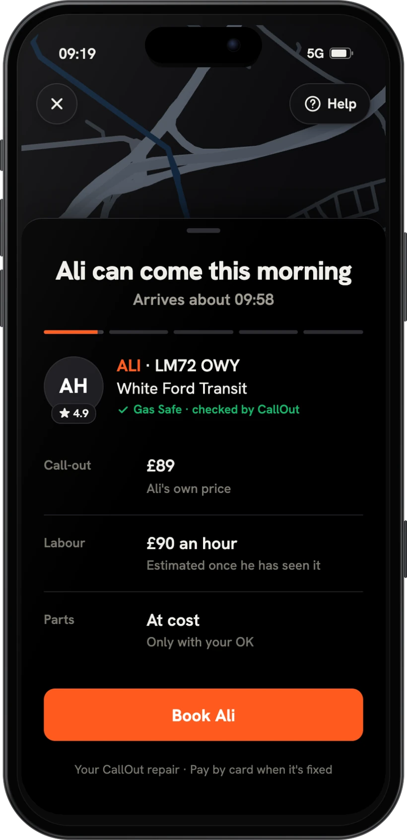 Ali can come this morning, with his price