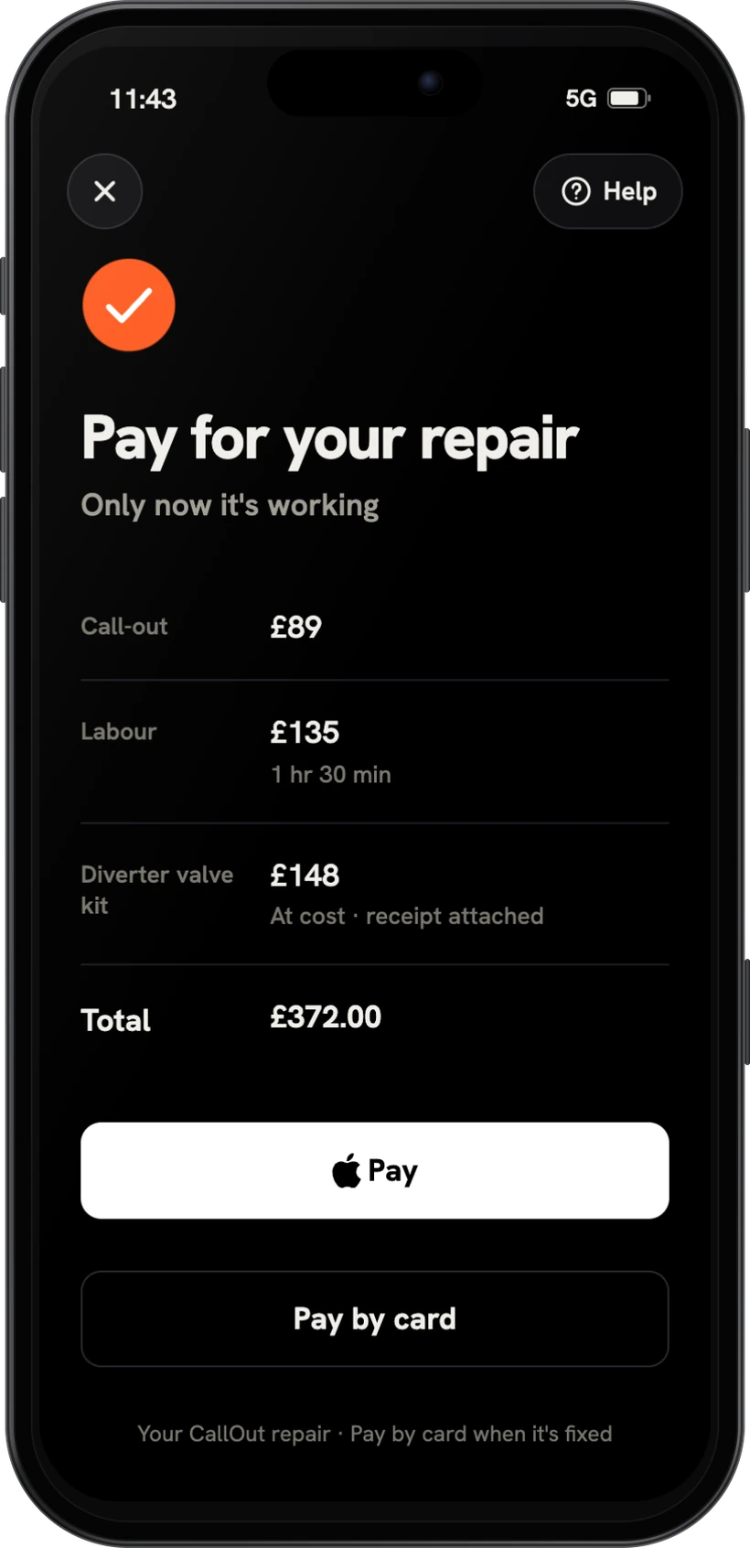 Paying once it works