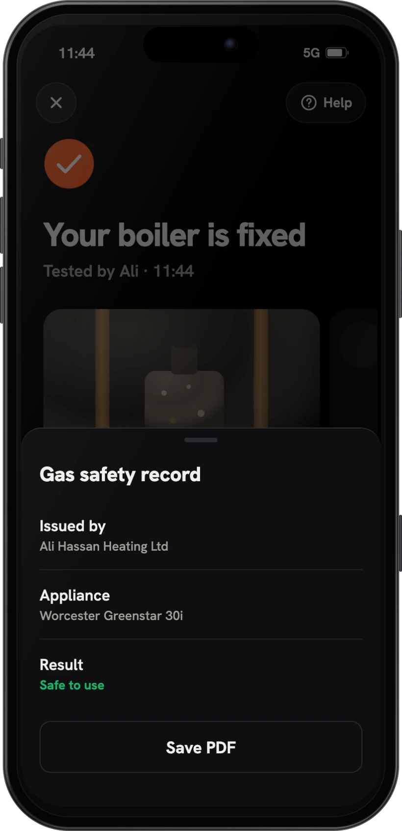A gas safety record