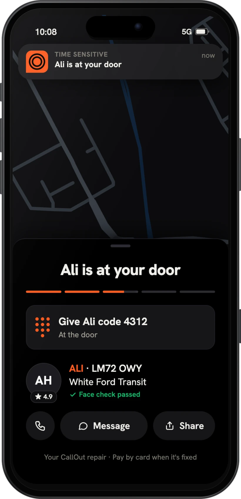 Ali is at your door: face check passed
