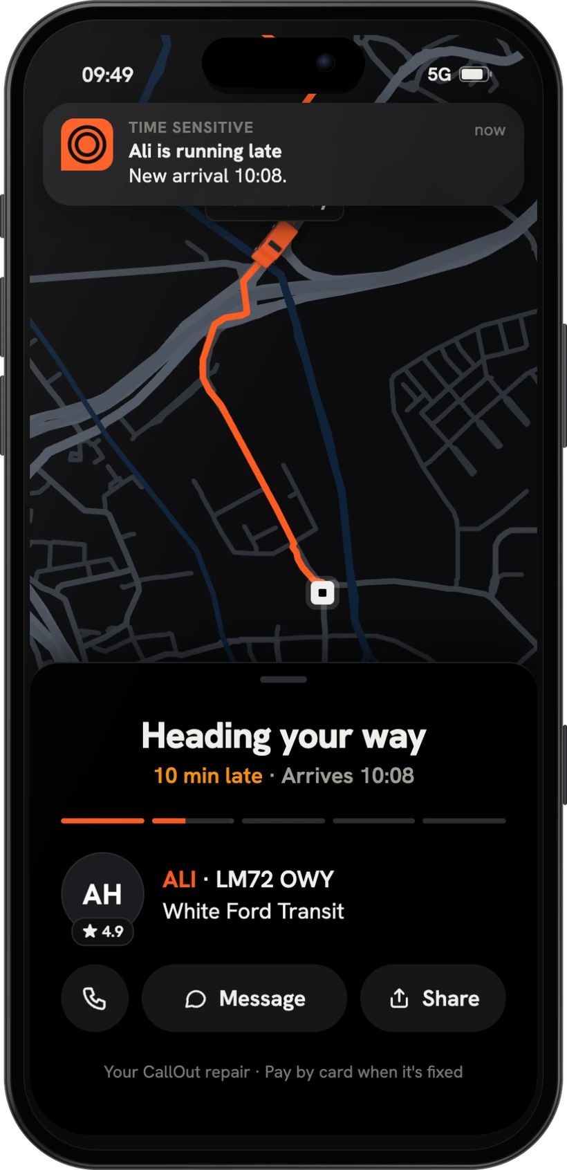 In the app