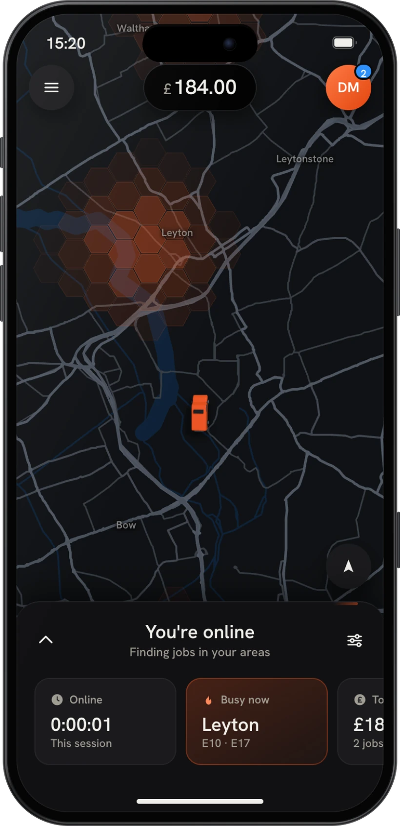 Online, with busy areas nearby