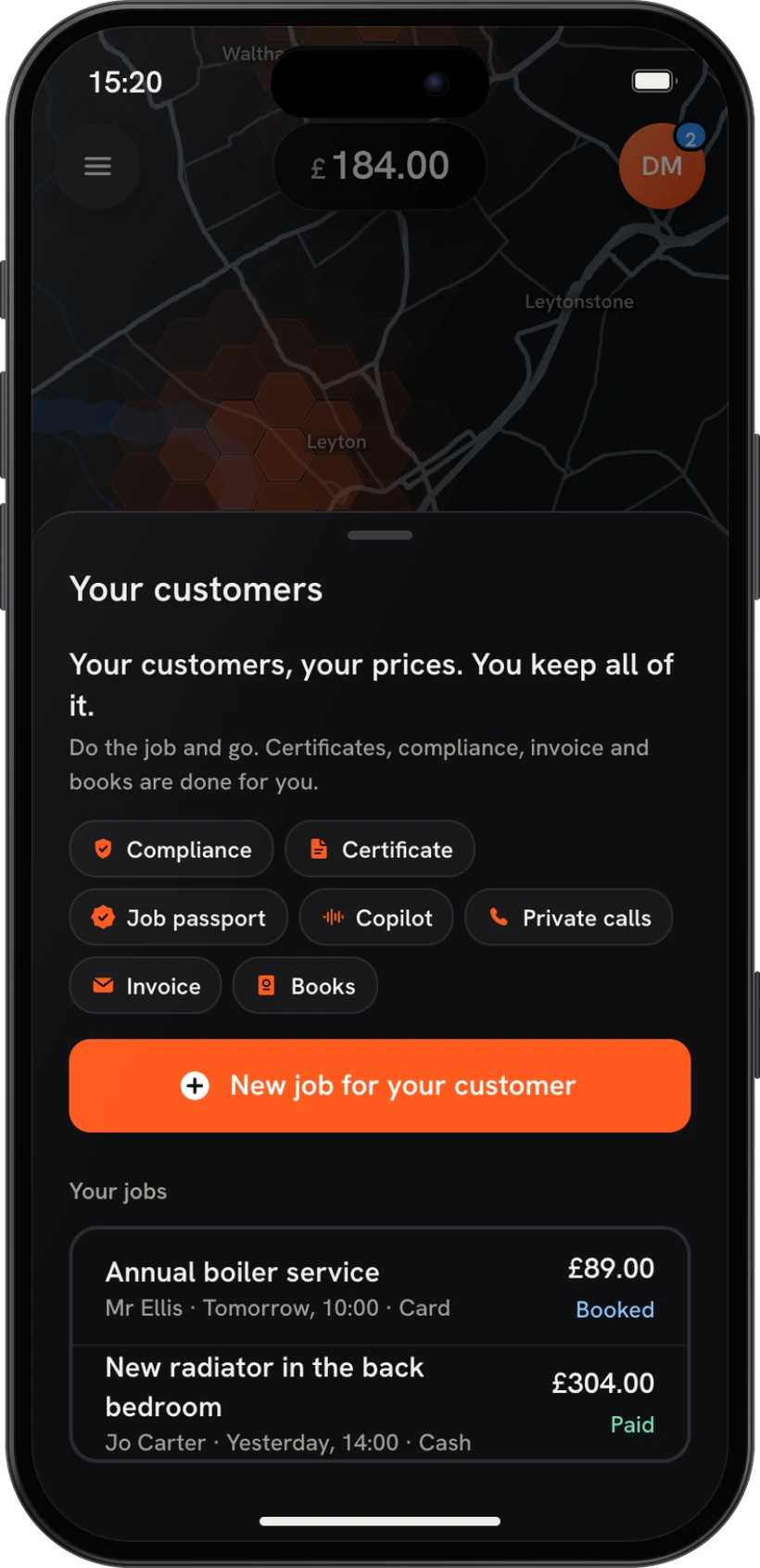 Your own customers in CallOut